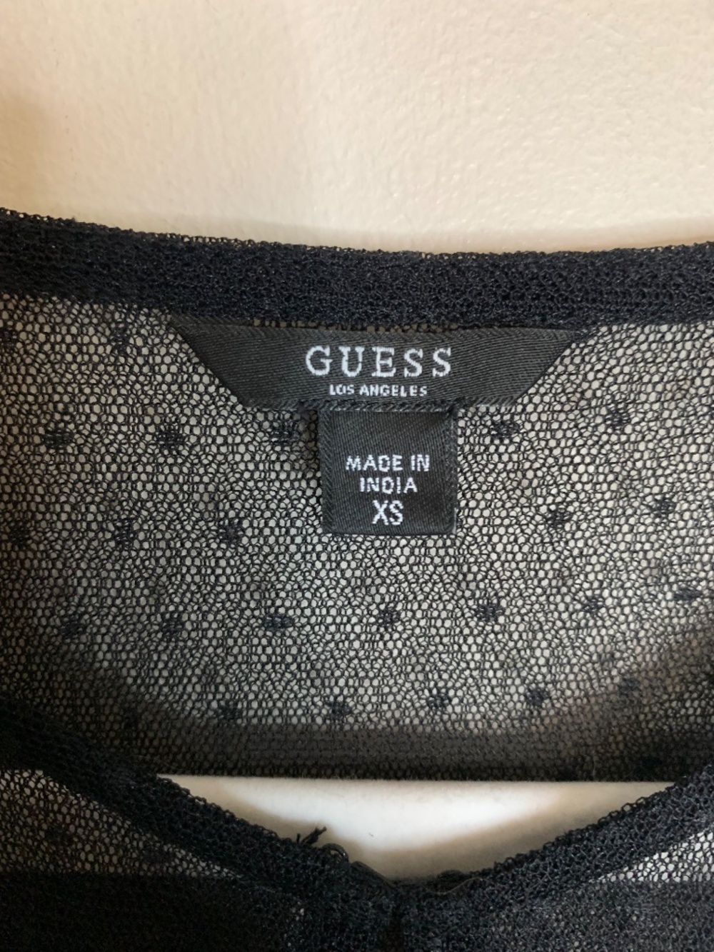 Guess Y2K Beaded Semi Sheer Black Colourful Halter Top XS - Picture 3 of 12